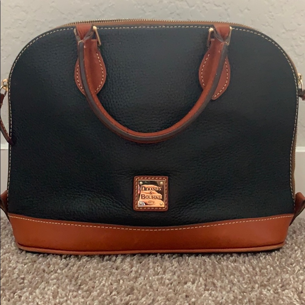 Dooney & Bourke Black and Brown Leather Purse
